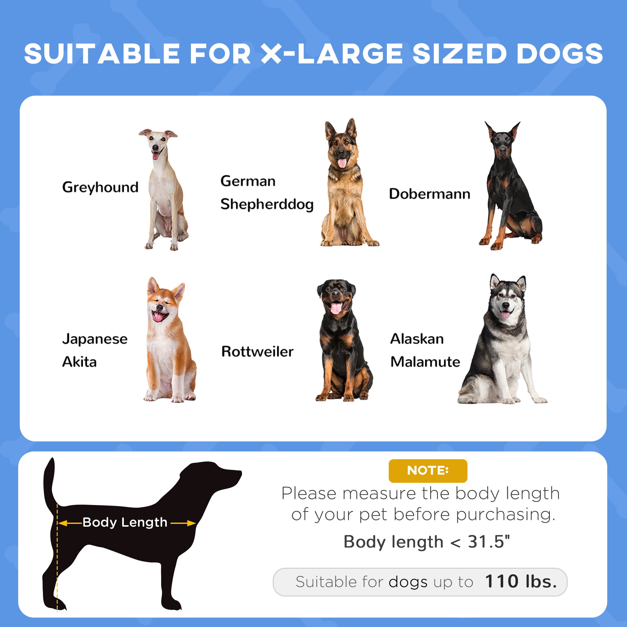 48" x 36" Elevated Portable Dog Cot Cooling Pet Bed with UV Protection