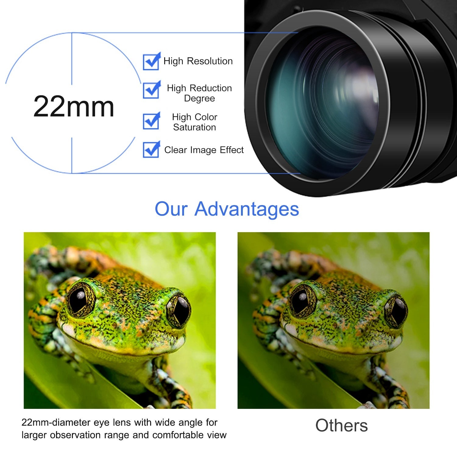 1Pc Portable Zoom Binoculars With FMC Lens Low Light Night Vision For