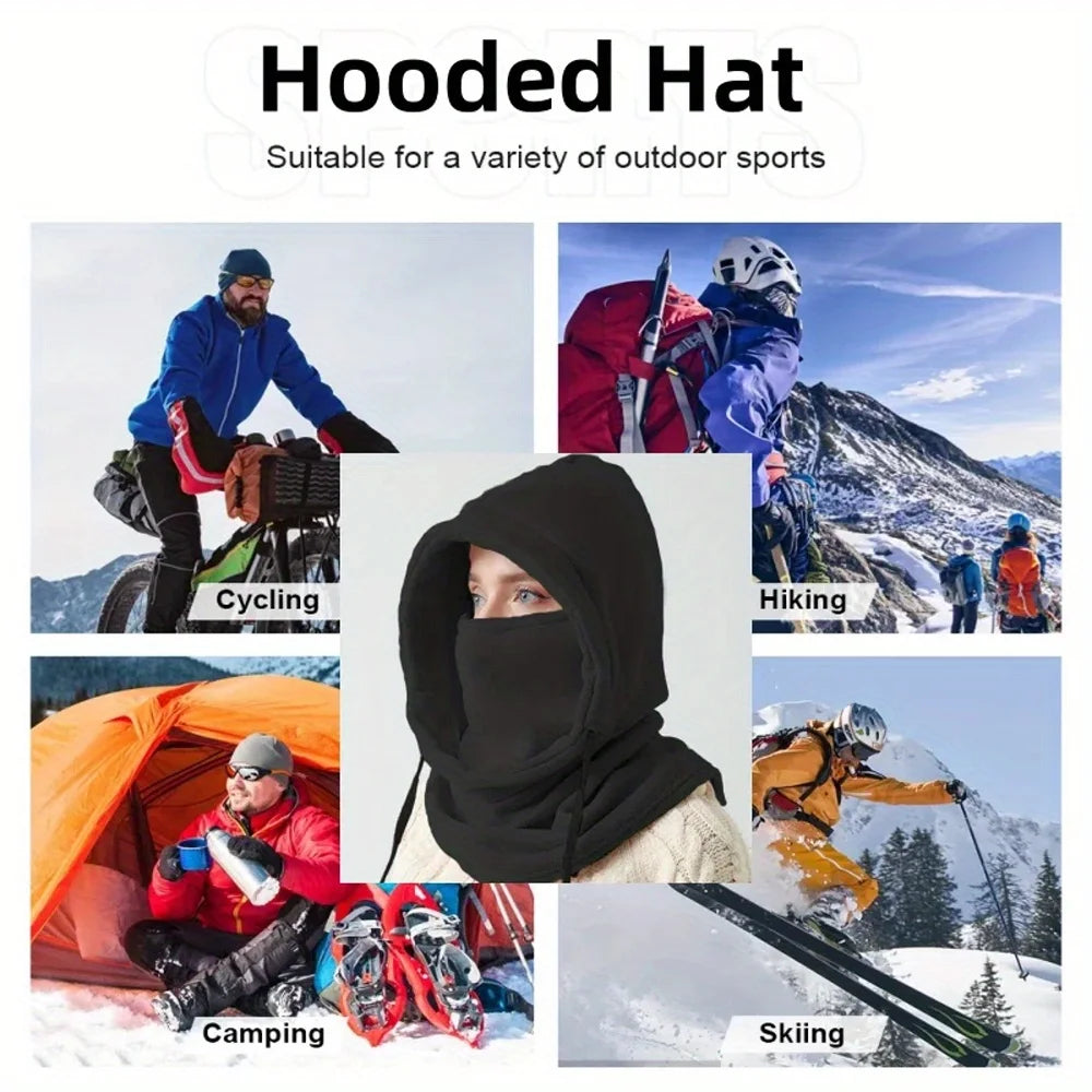 Unisex Winter Balaclava Knit Hood Windproof Bike Scarf Cap Men Women