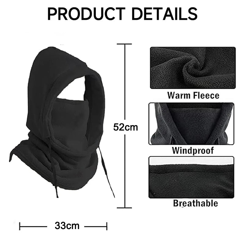 Unisex Winter Balaclava Knit Hood Windproof Bike Scarf Cap Men Women