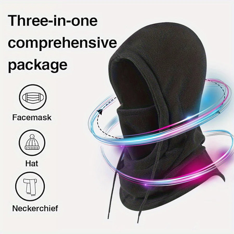 Unisex Winter Balaclava Knit Hood Windproof Bike Scarf Cap Men Women