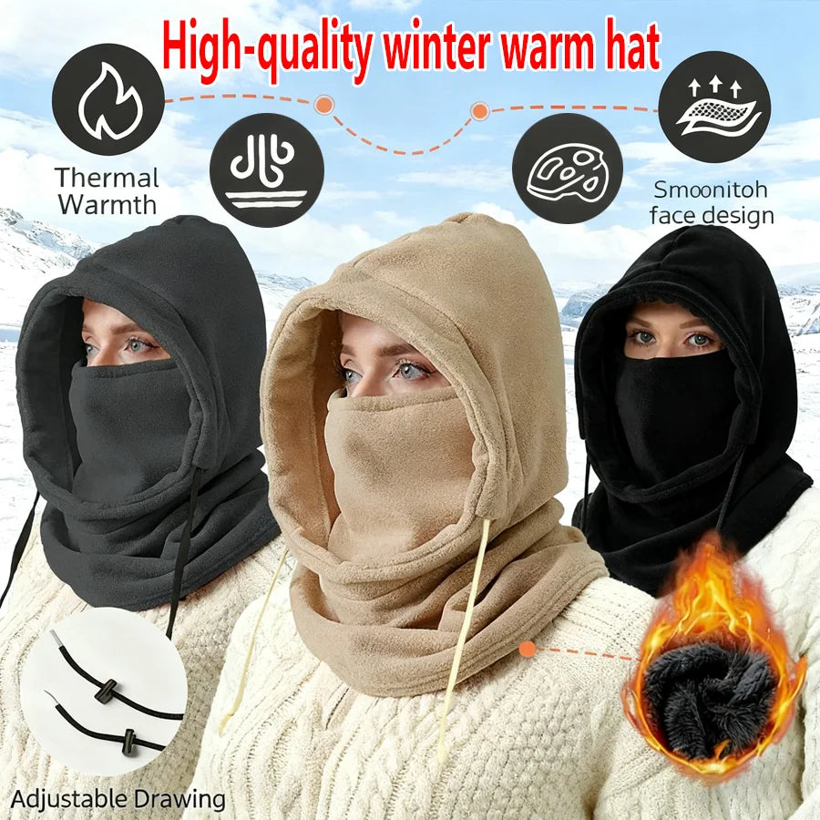 Unisex Winter Balaclava Knit Hood Windproof Bike Scarf Cap Men Women
